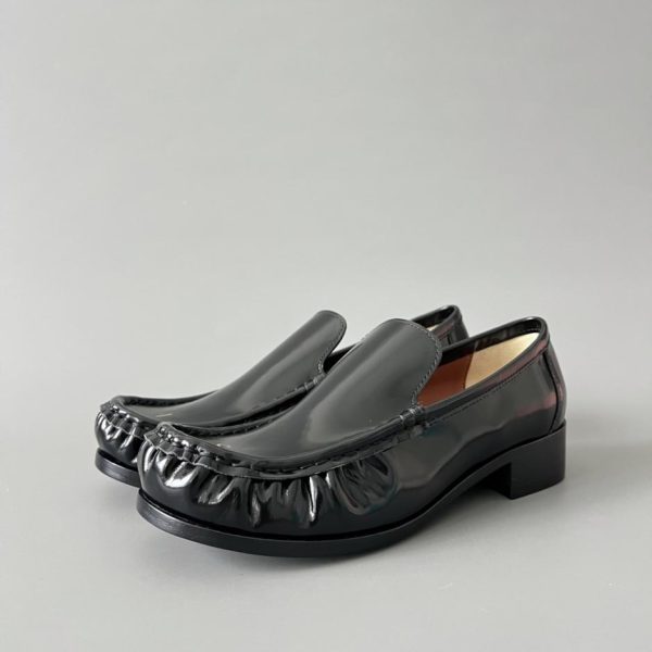 repliche,replica,perfette,siti di,affidabili,migliori siti,dove comprare,1:1,scarpe da ginnastica Mocassini slip-on bassi con punta arrotondata da donna Acne Studios in pelle di vitello, neri (IHRZA)