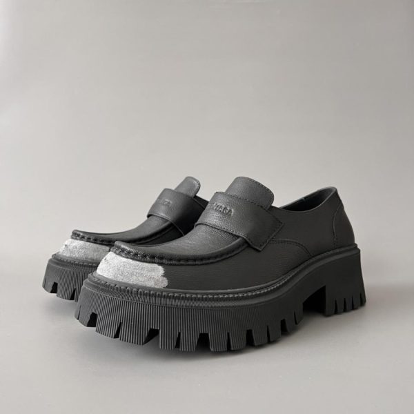 repliche,replica,perfette,siti di,affidabili,migliori siti,dove comprare,1:1,scarpe da ginnastica Mocassini con plateau e punta arrotondata Balenciaga Tractor, da uomo, neri (EXB7Z)