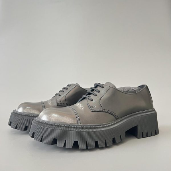 repliche,replica,perfette,siti di,affidabili,migliori siti,dove comprare,1:1,scarpe da ginnastica Balenciaga Tractor Leather con suola spessa e cinturino in pelle color rosa antico (2MN4L)