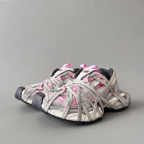 repliche,replica,perfette,siti di,affidabili,migliori siti,dove comprare,1:1,scarpe da ginnastica Balenciaga 3XL 24ss stile stringato, grigio/rosa unisex (SFSJS)