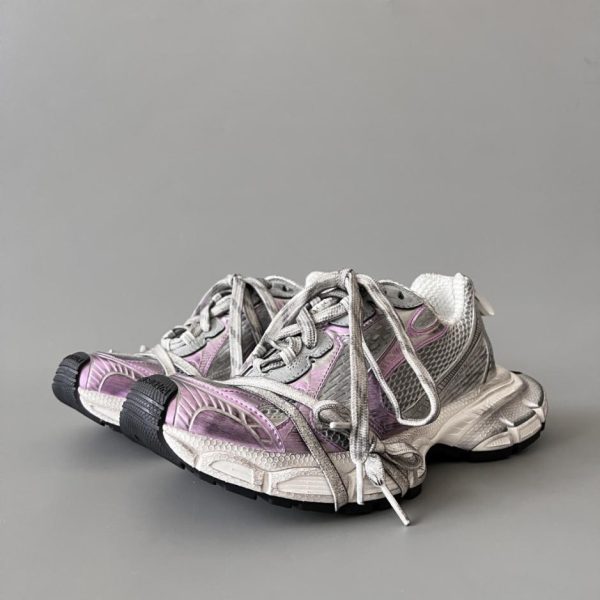 repliche,replica,perfette,siti di,affidabili,migliori siti,dove comprare,1:1,scarpe da ginnastica Scarpe basse Balenciaga 3XL in mesh con lacci e suola spessa effetto consumato (LJG8L)