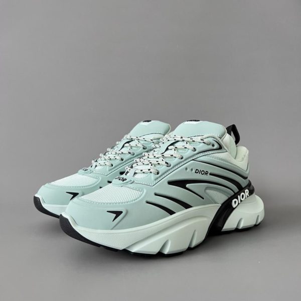 repliche,replica,perfette,siti di,affidabili,migliori siti,dove comprare,1:1,scarpe da ginnastica Scarpe casual basse con punta tonda e lacci in rete DIOR B44 da uomo, verde (DA08Z)