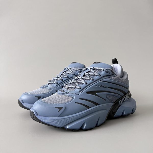 Scarpe casual basse con punta tonda e lacci in rete DIOR B44 da uomo, blu (T8EU0)