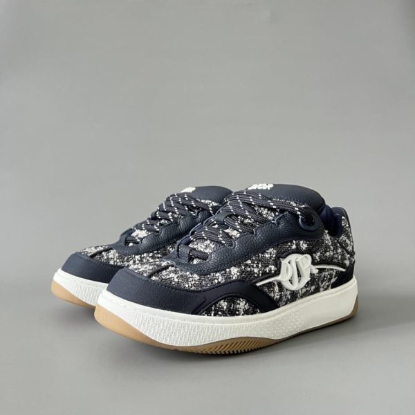repliche,replica,perfette,siti di,affidabili,migliori siti,dove comprare,1:1,scarpe da ginnastica Sneakers DIOR B9S in pelle con plateau, punta tonda, stringate, basse, da uomo, blu navy (2MCQR)