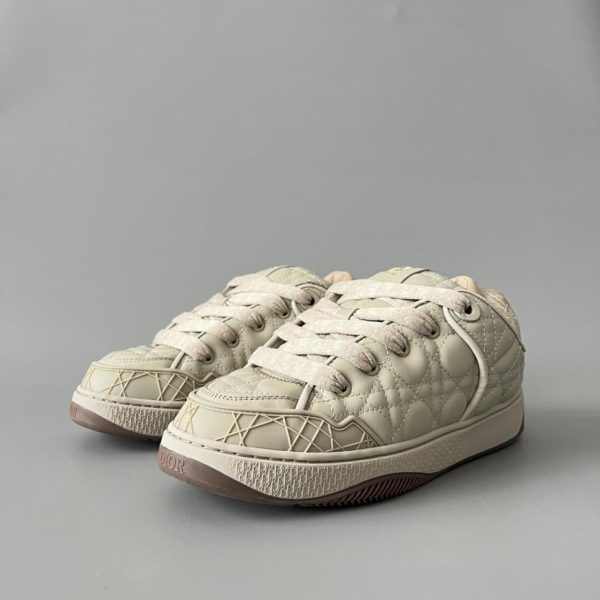 repliche,replica,perfette,siti di,affidabili,migliori siti,dove comprare,1:1,scarpe da ginnastica Sneakers DIOR B9S in pelle con plateau, punta tonda, stringate, basse, da uomo, beige (UU6DX)