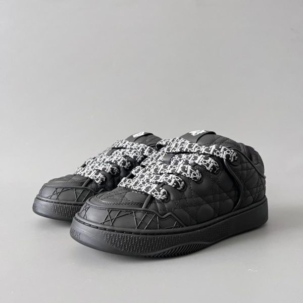 repliche,replica,perfette,siti di,affidabili,migliori siti,dove comprare,1:1,scarpe da ginnastica Sneakers DIOR B9S in pelle con plateau, punta tonda, stringate, basse, da uomo, nere (79NB0)