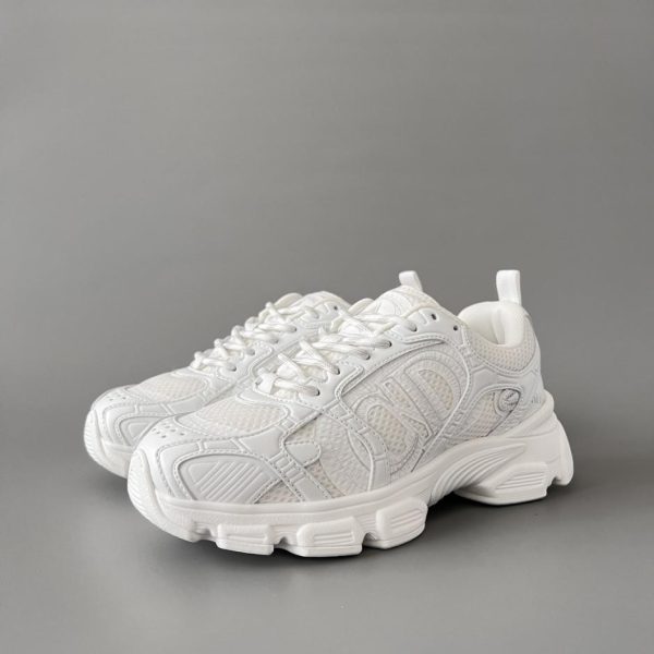 repliche,replica,perfette,siti di,affidabili,migliori siti,dove comprare,1:1,scarpe da ginnastica Scarpe da corsa basse con punta arrotondata, lacci e logo CD DIOR Chrono, bianche, da donna (A8SSN)