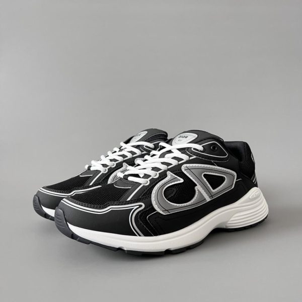 Scarpe sportive casual basse DIOR B30, nere/grigie, stile coppia (6QNJ4)