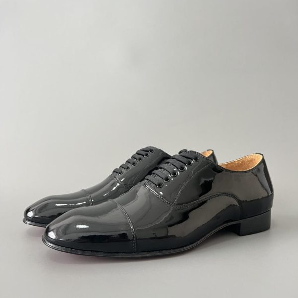 repliche,replica,perfette,siti di,affidabili,migliori siti,dove comprare,1:1,scarpe da ginnastica Scarpe casual da uomo in vernice Christian Louboutin Greggo, nere (26RXD)