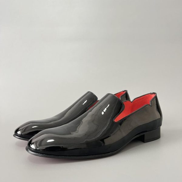 Scarpe casual da uomo in vernice Christian Louboutin Greggo, nere (91OVU)