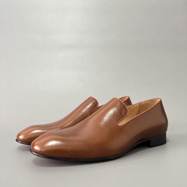 Christian Louboutin Greggo, scarpe casual eleganti da uomo in pelle, marrone (1Q2SO)