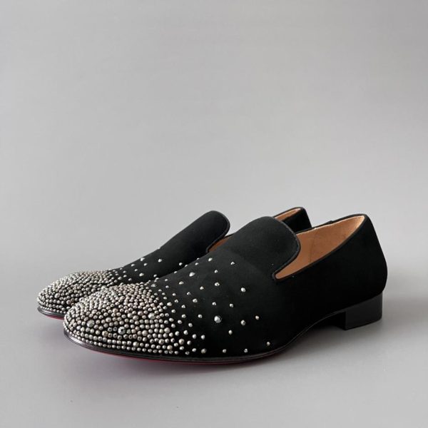 repliche,replica,perfette,siti di,affidabili,migliori siti,dove comprare,1:1,scarpe da ginnastica Scarpe casual da uomo in pelle con diamanti argentati, modello Greggo di Christian Louboutin ((5UTXN))