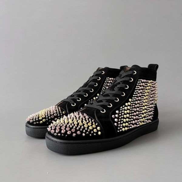 repliche,replica,perfette,siti di,affidabili,migliori siti,dove comprare,1:1,scarpe da ginnastica Sneakers alte Christian Louboutin Lou Spikes con borchie colorate (8GS1G)