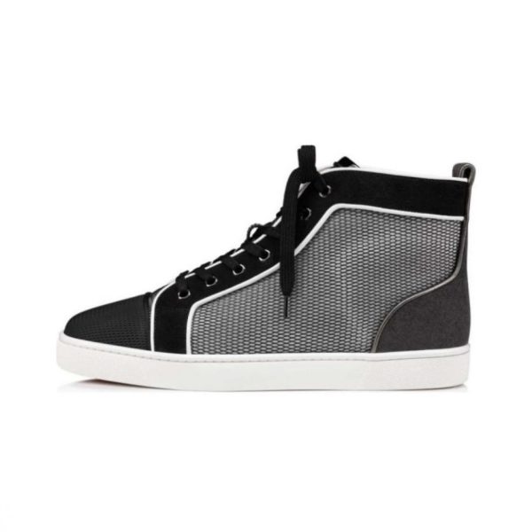 repliche,replica,perfette,siti di,affidabili,migliori siti,dove comprare,1:1,scarpe da ginnastica Sneakers alte Christian Louboutin Lou Spikes con motivo a righe verdi (QO0TG)