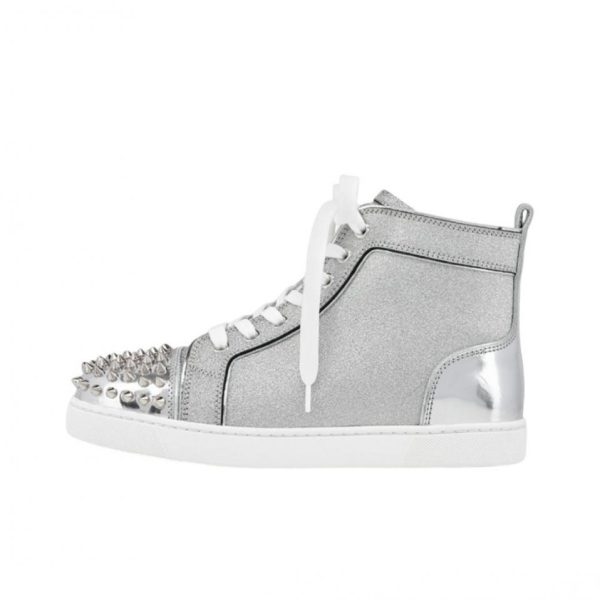 repliche,replica,perfette,siti di,affidabili,migliori siti,dove comprare,1:1,scarpe da ginnastica Sneakers alte Christian Louboutin Lou Spikes con borchie argentate (IDHLI)