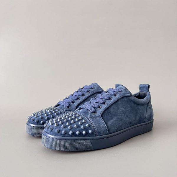 Sneakers basse Christian Louboutin Louis Junior Spikes, blu (LWKWR)