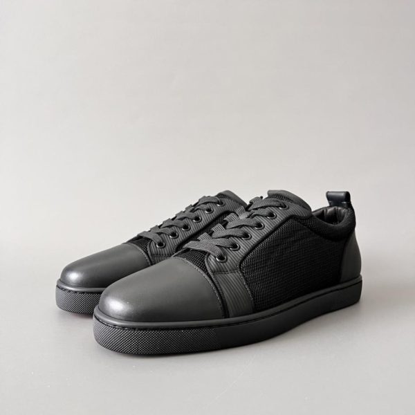 repliche,replica,perfette,siti di,affidabili,migliori siti,dove comprare,1:1,scarpe da ginnastica Sneakers basse Christian Louboutin Louis Junior Spikes, nere (RRH5U)