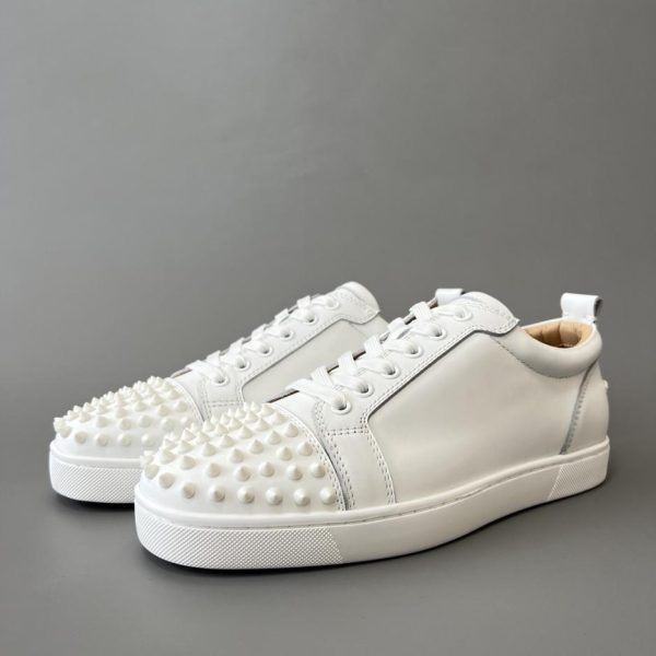 repliche,replica,perfette,siti di,affidabili,migliori siti,dove comprare,1:1,scarpe da ginnastica Sneakers basse Christian Louboutin Louis Junior Spikes, bianche (6I3NF)