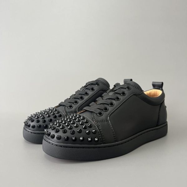 repliche,replica,perfette,siti di,affidabili,migliori siti,dove comprare,1:1,scarpe da ginnastica Sneakers basse Christian Louboutin Louis Junior Spikes, nere (ITLUH)
