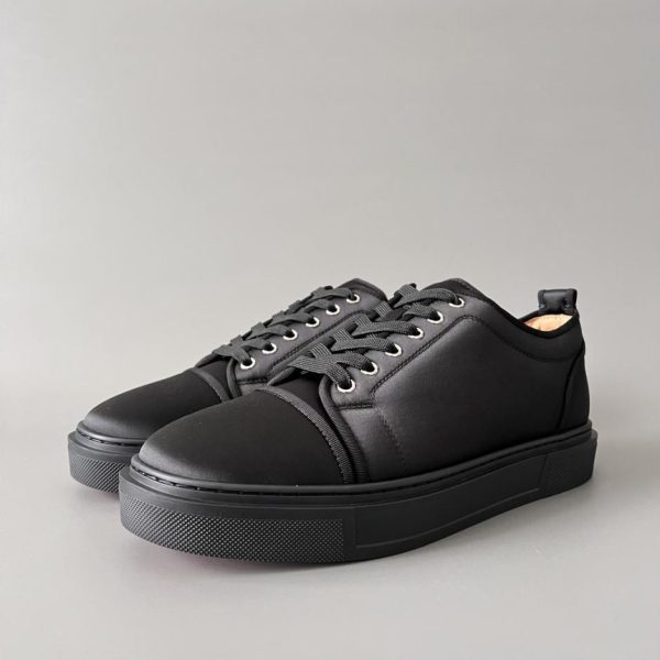repliche,replica,perfette,siti di,affidabili,migliori siti,dove comprare,1:1,scarpe da ginnastica Sneakers basse Christian Louboutin Louis Junior in seta nera (UHU0G)