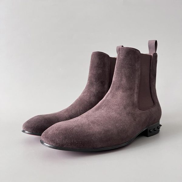 repliche,replica,perfette,siti di,affidabili,migliori siti,dove comprare,1:1,scarpe da ginnastica Stivaletti Chelsea Christian Louboutin, marroni con tacco borchiato (AV45K)