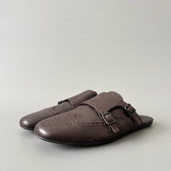 repliche,replica,perfette,siti di,affidabili,migliori siti,dove comprare,1:1,scarpe da ginnastica Borsa a tracolla PRADA in pelle di vitello con doppia fibbia, marrone da uomo (OWU01)