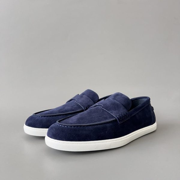 repliche,replica,perfette,siti di,affidabili,migliori siti,dove comprare,1:1,scarpe da ginnastica Mocassini slip-on con punta tonda in pelle di vitello HERMES Job Job, scarpe casual da uomo, blu scuro (2ESEG)
