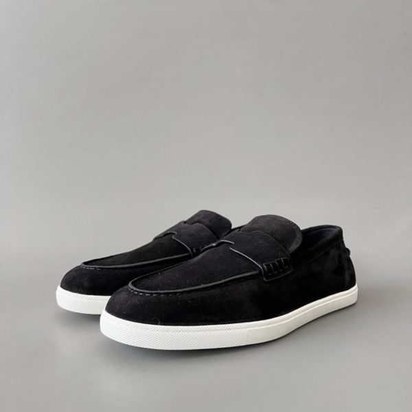 repliche,replica,perfette,siti di,affidabili,migliori siti,dove comprare,1:1,scarpe da ginnastica Mocassini slip-on con punta tonda in pelle di vitello HERMES Job Job, scarpe casual da uomo, colore nero (ENZQN)
