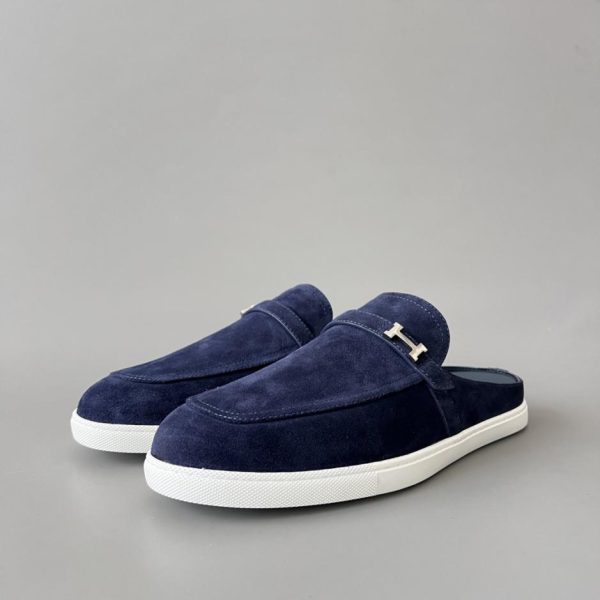 repliche,replica,perfette,siti di,affidabili,migliori siti,dove comprare,1:1,scarpe da ginnastica HERMES Likely Likely Mule slip-on in pelle di capra con punta tonda (BB8OQ)