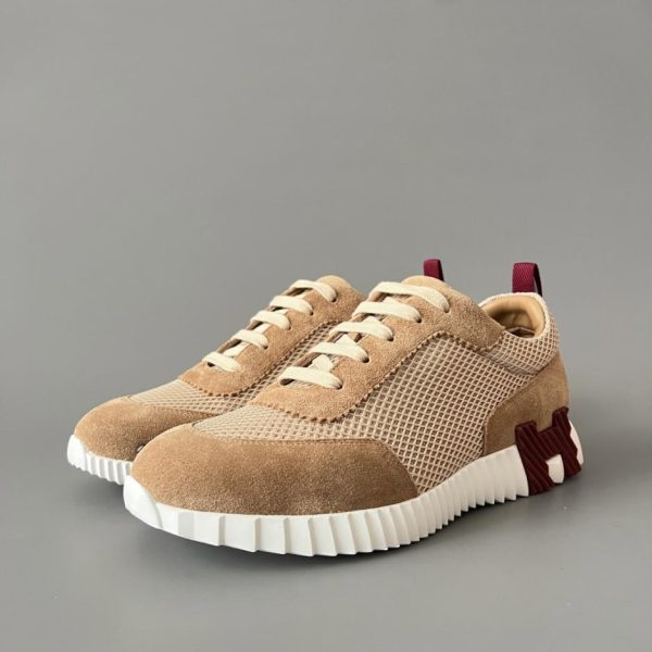 repliche,replica,perfette,siti di,affidabili,migliori siti,dove comprare,1:1,scarpe da ginnastica HERMES Bouncing, scarpe basse con punta tonda e lacci, stile casual unisex, color cachi (2GAHB)