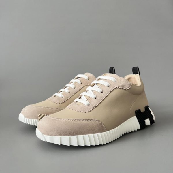 repliche,replica,perfette,siti di,affidabili,migliori siti,dove comprare,1:1,scarpe da ginnastica HERMES Bouncing, scarpe basse con punta tonda e lacci, stile casual unisex, color cachi (1FQFM)
