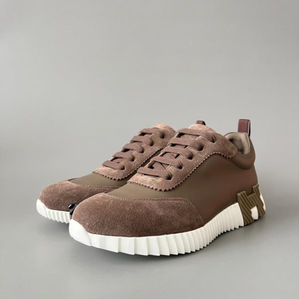 repliche,replica,perfette,siti di,affidabili,migliori siti,dove comprare,1:1,scarpe da ginnastica HERMES Bouncing, scarpe basse con punta tonda e lacci, stile casual unisex, marrone (V89BK)