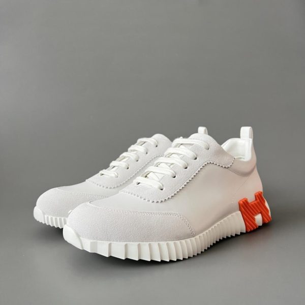 repliche,replica,perfette,siti di,affidabili,migliori siti,dove comprare,1:1,scarpe da ginnastica HERMES Bouncing, scarpe basse con punta tonda, stringate, stile casual unisex, bianche (JZ2K6)