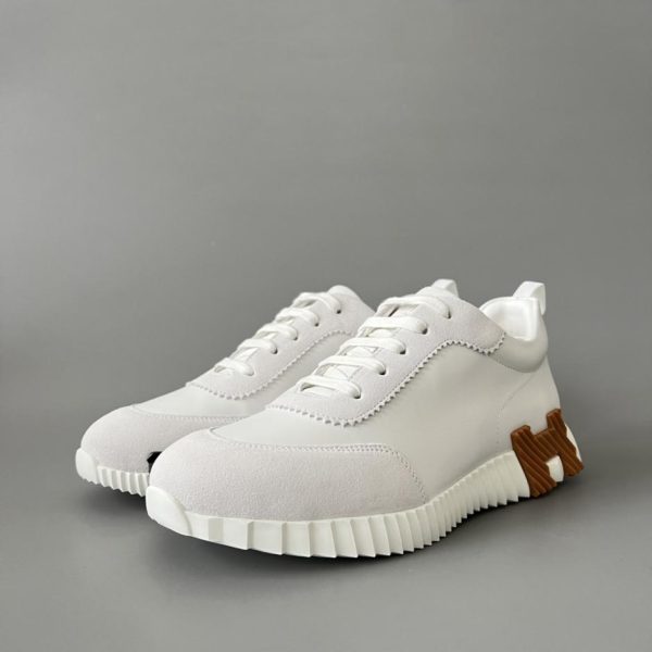 repliche,replica,perfette,siti di,affidabili,migliori siti,dove comprare,1:1,scarpe da ginnastica HERMES Bouncing, scarpe basse con punta tonda e lacci, stile casual unisex, bianche (R9DZQ)