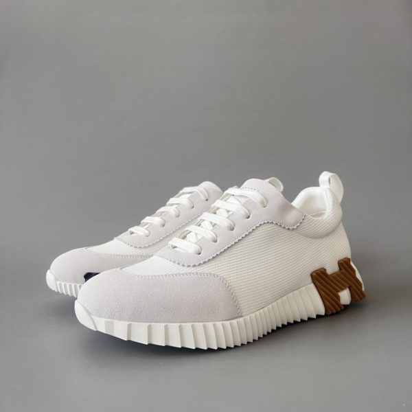 repliche,replica,perfette,siti di,affidabili,migliori siti,dove comprare,1:1,scarpe da ginnastica Scarpe casual con lacci e punta tonda basse HERMES Bouncing, bianche, stile unisex (XQLFT)