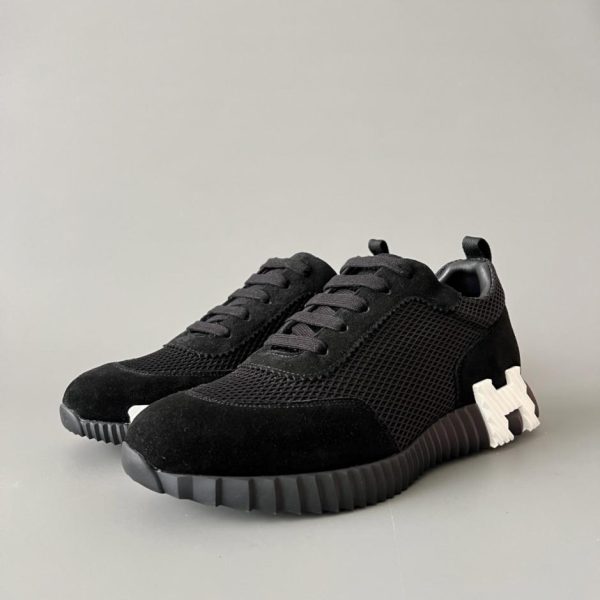 repliche,replica,perfette,siti di,affidabili,migliori siti,dove comprare,1:1,scarpe da ginnastica HERMES Bouncing, scarpe basse con punta tonda e lacci, stile casual unisex, nere (HDJUJ)