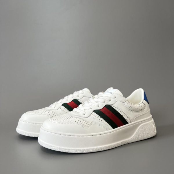 repliche,replica,perfette,siti di,affidabili,migliori siti,dove comprare,1:1,scarpe da ginnastica Scarpe Gucci Chunky BGG bianche, rosse e verdi per coppie (VJXWK)