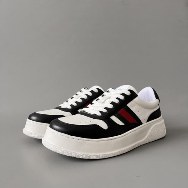 repliche,replica,perfette,siti di,affidabili,migliori siti,dove comprare,1:1,scarpe da ginnastica Scarpe Gucci Chunky BGG nere e bianche Panda Biscuit per coppie (AY6YH)