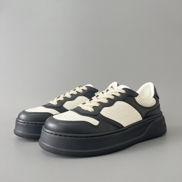 repliche,replica,perfette,siti di,affidabili,migliori siti,dove comprare,1:1,scarpe da ginnastica Scarpe Gucci Chunky BGG nere e bianche Panda Biscuit per coppie (O50K8)