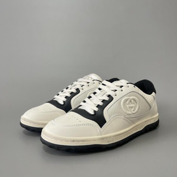 repliche,replica,perfette,siti di,affidabili,migliori siti,dove comprare,1:1,scarpe da ginnastica Sneakers basse con lacci GUCCI MAC80, bianche/nere, unisex (TT43H)
