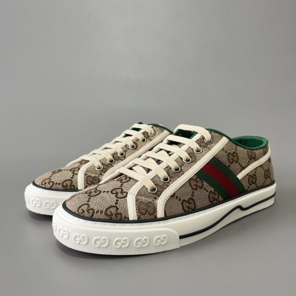 repliche,replica,perfette,siti di,affidabili,migliori siti,dove comprare,1:1,scarpe da ginnastica Sneakers Gucci Tennis serie 1977, importazione di alta qualità, colore ebano, unisex (NDBEK)