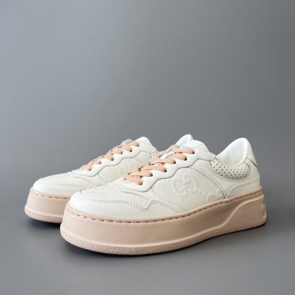 repliche,replica,perfette,siti di,affidabili,migliori siti,dove comprare,1:1,scarpe da ginnastica Scarpe GUCCI GG Chunky B bianche e rosa biscotto da donna (CLLA9)