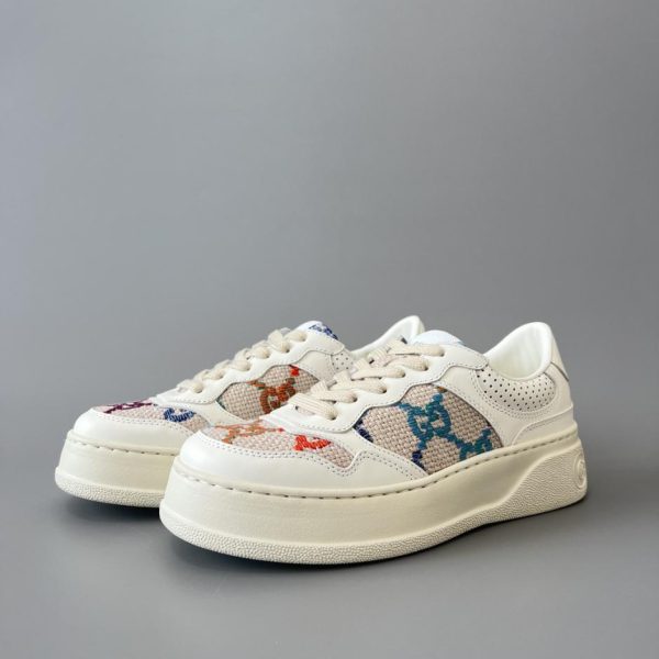 repliche,replica,perfette,siti di,affidabili,migliori siti,dove comprare,1:1,scarpe da ginnastica Scarpe GUCCI GG Supermen Biscuit bianche ricamate da donna (VEIT8)