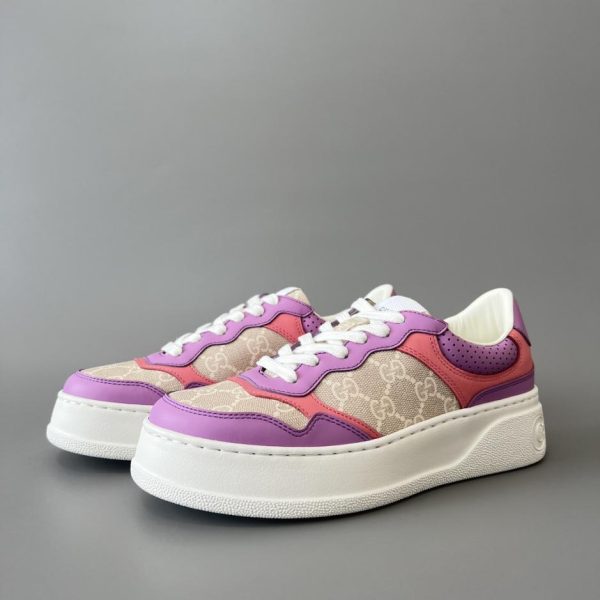 repliche,replica,perfette,siti di,affidabili,migliori siti,dove comprare,1:1,scarpe da ginnastica Scarpe GUCCI GG Supermen viola e rosa biscotto da donna (K7OI1)