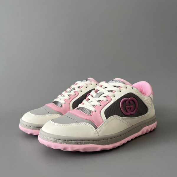 repliche,replica,perfette,siti di,affidabili,migliori siti,dove comprare,1:1,scarpe da ginnastica Sneakers basse con lacci GUCCI MAC80, bianche/rosa, da donna (MAQC9)