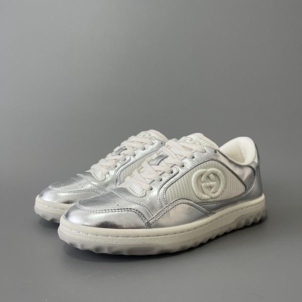 repliche,replica,perfette,siti di,affidabili,migliori siti,dove comprare,1:1,scarpe da ginnastica Sneakers basse con lacci GUCCI MAC80, argento, da donna (OWH13)