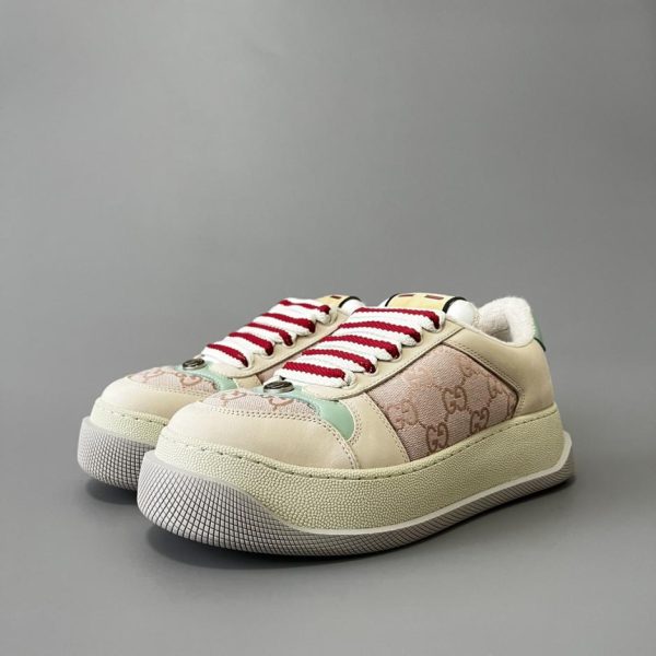 repliche,replica,perfette,siti di,affidabili,migliori siti,dove comprare,1:1,scarpe da ginnastica Peluche rosa Gucci Screener Collection, stile femminile di alta qualità (ZAN61)