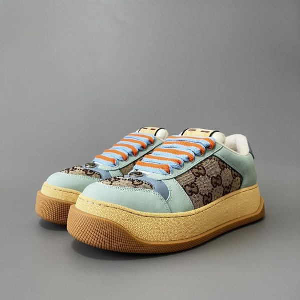 repliche,replica,perfette,siti di,affidabili,migliori siti,dove comprare,1:1,scarpe da ginnastica Peluche Gucci Screener Collection con strass blu, qualità da donna (FAQ7M)