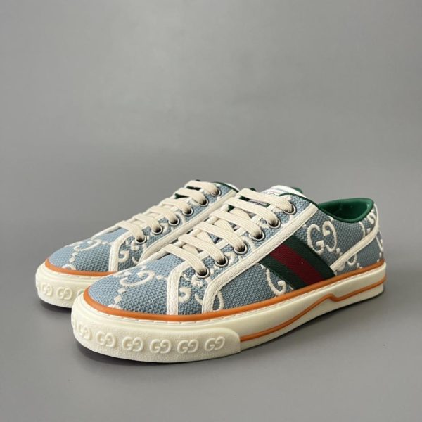 repliche,replica,perfette,siti di,affidabili,migliori siti,dove comprare,1:1,scarpe da ginnastica Sneakers da donna Gucci Tennis serie 1977, colore azzurro (SQW2J, importazione di alta qualità)
