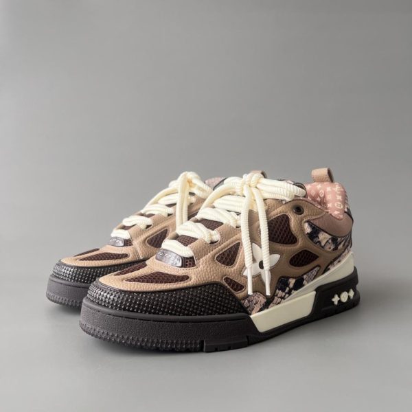 repliche,replica,perfette,siti di,affidabili,migliori siti,dove comprare,1:1,scarpe da ginnastica Mocassini Louis Vuitton SKATE, marrone scuro, da uomo (27XHR)